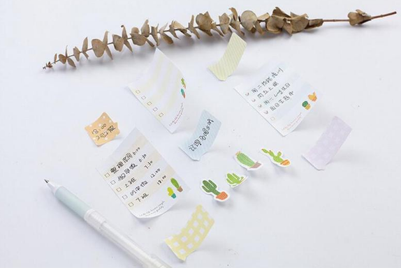 Cactus Sticky Note Memo Set