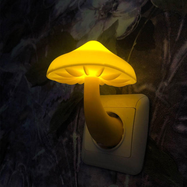 Create a Cozy Atmosphere with the LED Night Light Mushroom Wall Socket Lamp