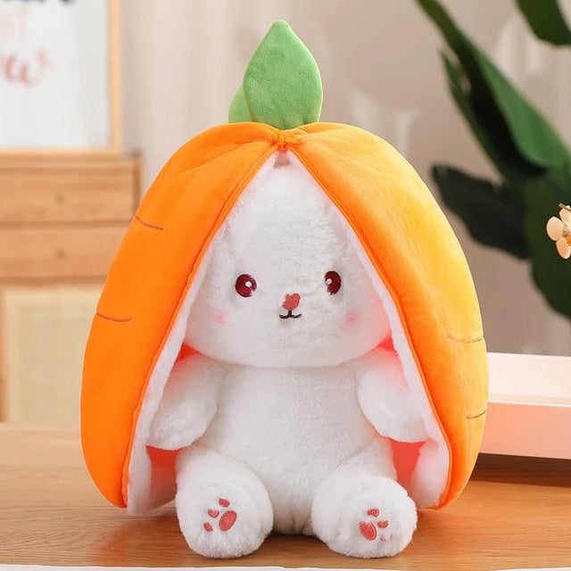 Unveil the Magic: Adorable Carrot Rabbit Plush Toy with a Surprise!l