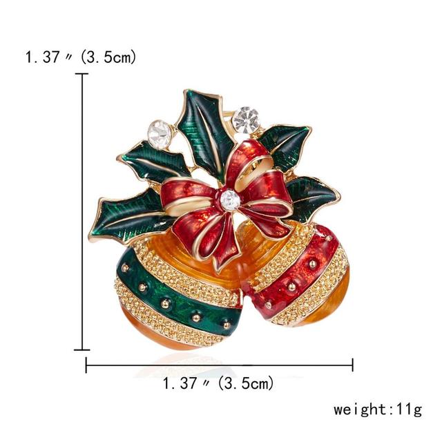 Spread Christmas Joy with Enamel Brooch Pin - Perfect Holiday Gift!