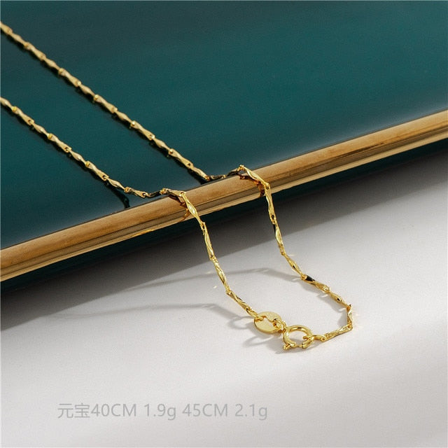 Radiant Elegance: Transform Your Look with Our Exquisite 18K Gold Plated Necklaces!