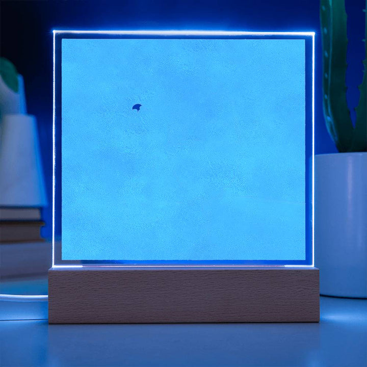 Eternal Bliss: LED Square Acrylic Night Light - Romantic Sunset & Wine Love Ambiance 💖🌅🍷