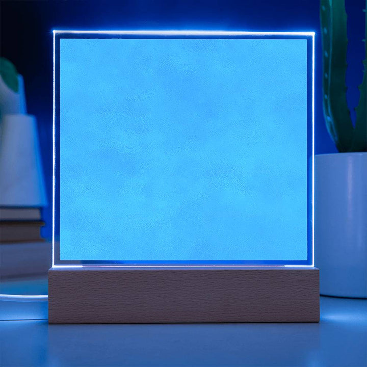 Vintage Love Glow: LED Square Acrylic Night Light - Romantic Sunset & Wine Elegance🍷💖🌅