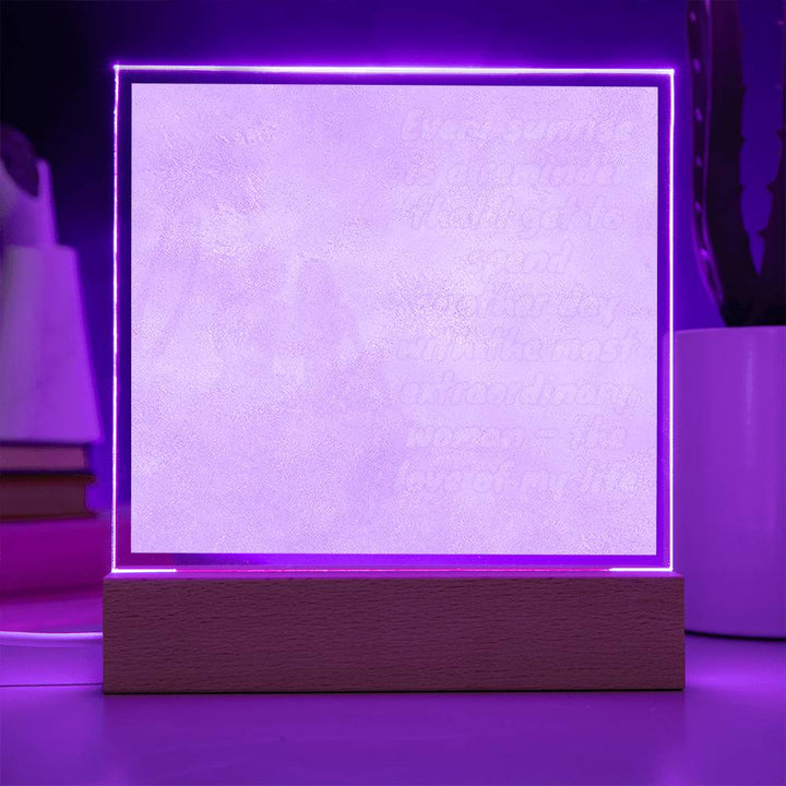 Love's Glow: LED Square Acrylic Night Light - Beach Sunset Romance for Your Extraordinary Love 💖🌴