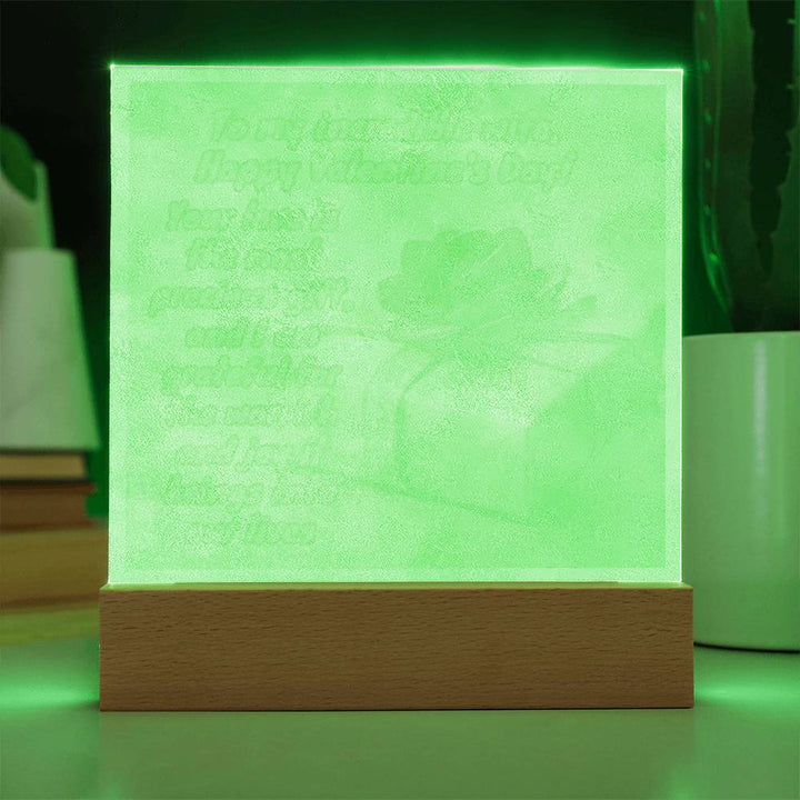 Precious Love Glow: LED Square Acrylic Night Light - Ideal Valentine's Day Gift for Your Incredible Wife 💖🌟