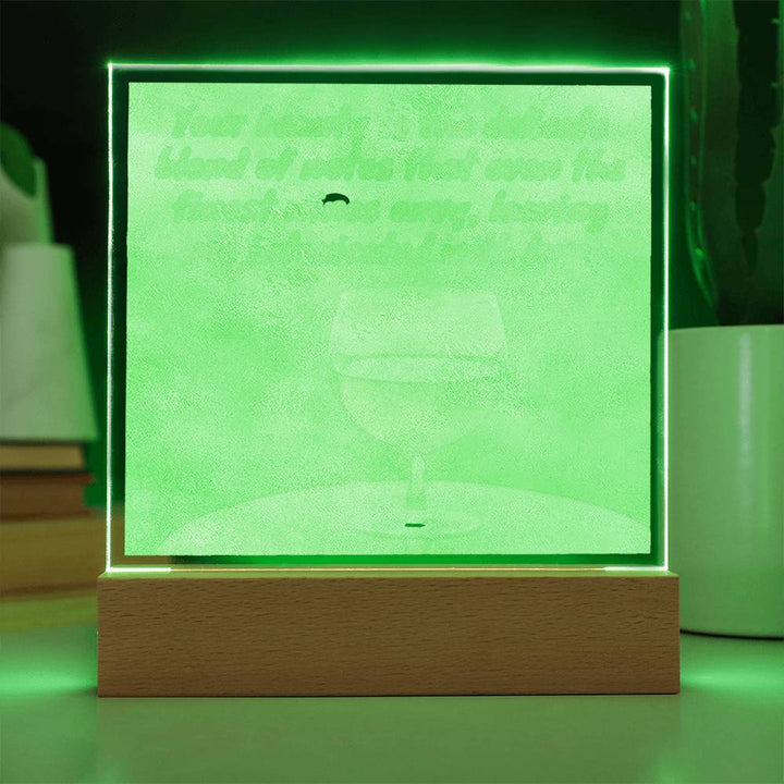 Intoxicating Love: LED Square Acrylic Night Light - Romantic Gift with Sunset and Wine Elegance 💖🌅🍷