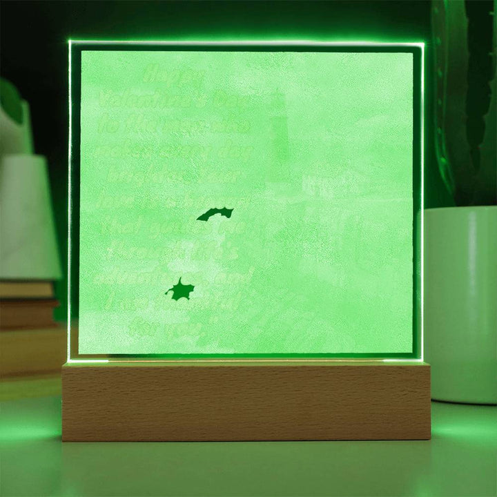 🌟 Navigate Love's Glow: LED Square Acrylic Night Light with Romantic Sailboat Scene - Perfect Valentine's Day Gift for Him 💖🚢