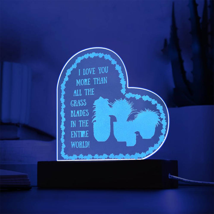 Illuminate Your Love with Our Exquisite LED Heart-Shaped Night Light on Wooden Base – A Romantic Gift with a Touch of Nature!