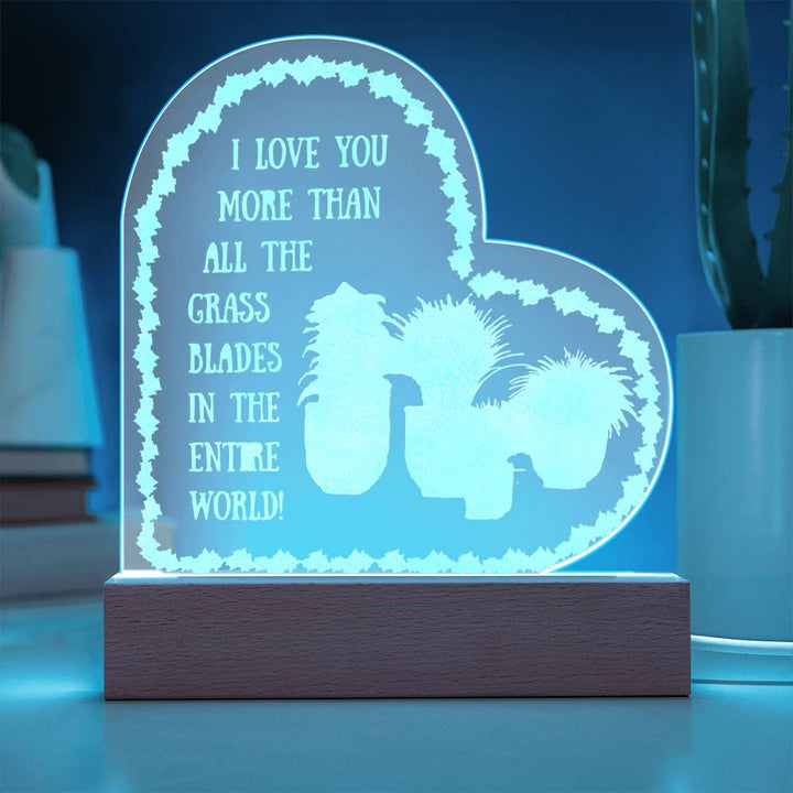 Illuminate Your Love with Our Exquisite LED Heart-Shaped Night Light on Wooden Base – A Romantic Gift with a Touch of Nature!