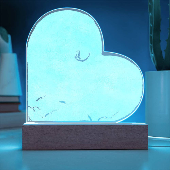 Celestial Love: LED Heart-Shaped Night Light with Pink Clouds, Stars, and Moon – A Heavenly Declaration of Affection!