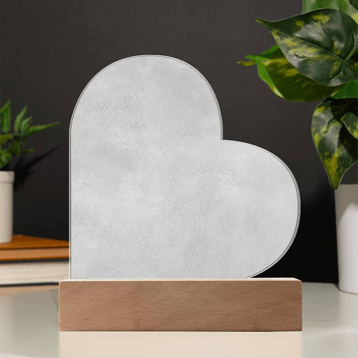 Eternal Love Glow: LED Heart-Shaped Night Light with 4 Delicate White Pots – A Botanical Symphony of Affection!