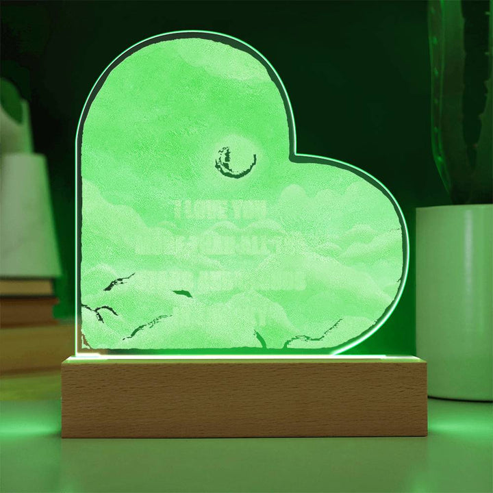 Celestial Love: LED Heart-Shaped Night Light with Pink Clouds, Stars, and Moon – A Heavenly Declaration of Affection!