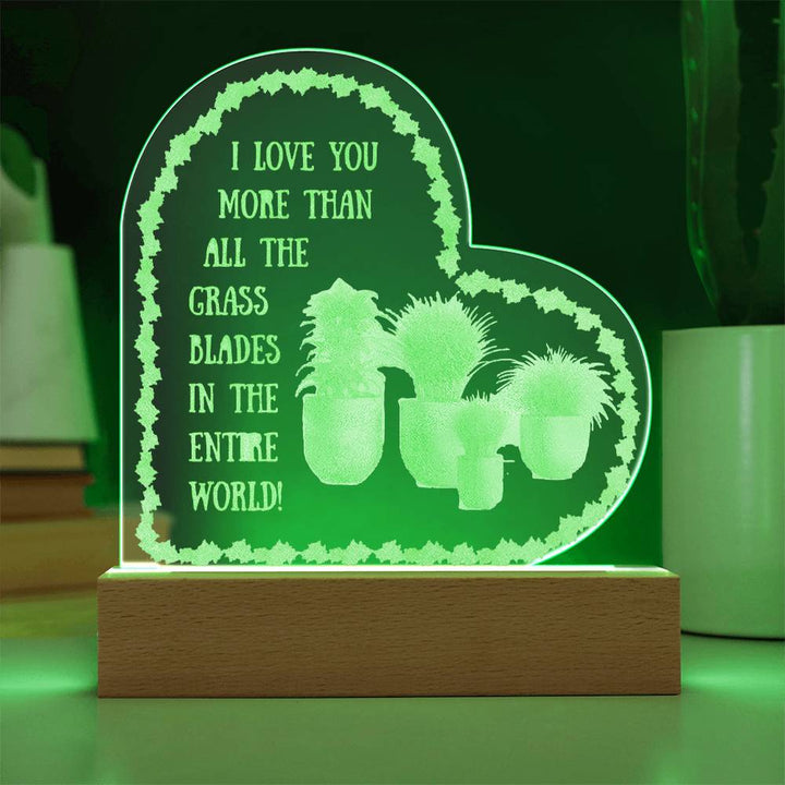 Illuminate Your Love with Our Exquisite LED Heart-Shaped Night Light on Wooden Base – A Romantic Gift with a Touch of Nature!