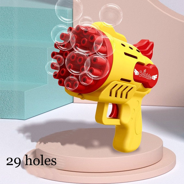 Blast Your Way into Fun with the Bubble Gun Electric Automatic Soap Rocket!