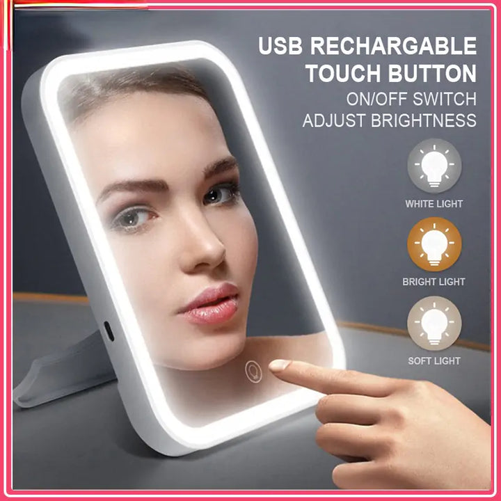 Look Your Best Anywhere with our Portable Lighted Makeup Mirror!