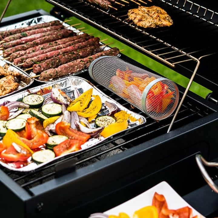 Elevate Your Grilling Skills with the Cylinder Grill Basket!