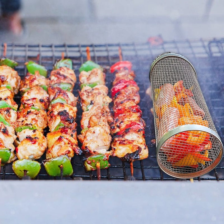 Elevate Your Grilling Skills with the Cylinder Grill Basket!