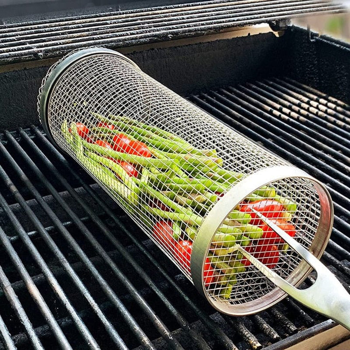 Elevate Your Grilling Skills with the Cylinder Grill Basket!