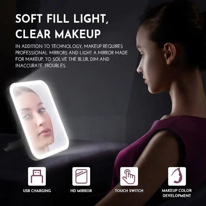 Look Your Best Anywhere with our Portable Lighted Makeup Mirror!