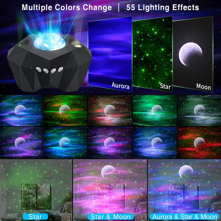 Transform Your Space with the Northern Lights Galaxy Projector: A Mesmerizing 4-in-1 Experience!