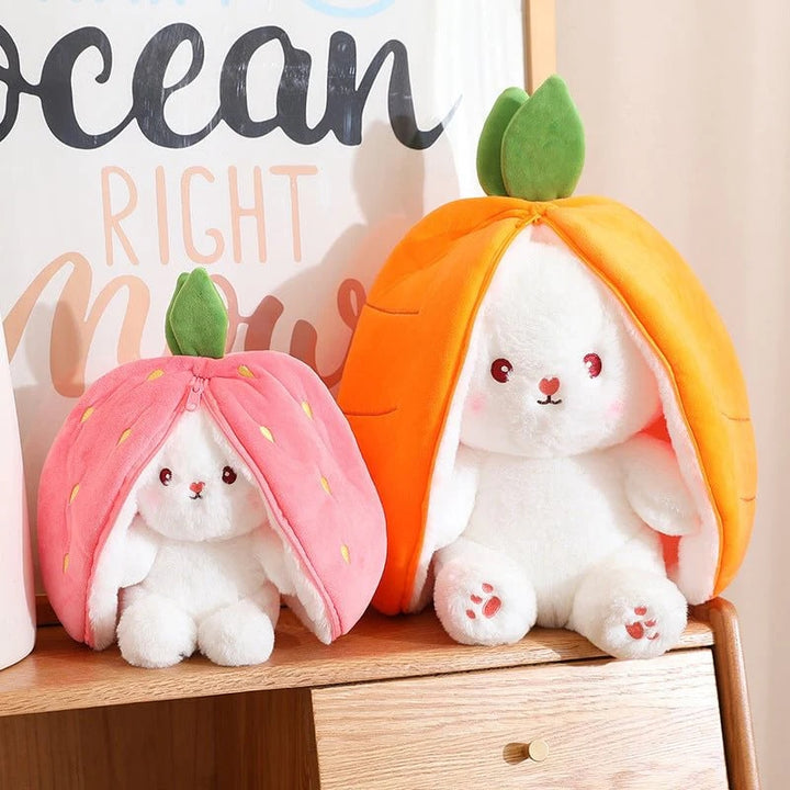 Unveil the Magic: Adorable Carrot Rabbit Plush Toy with a Surprise!