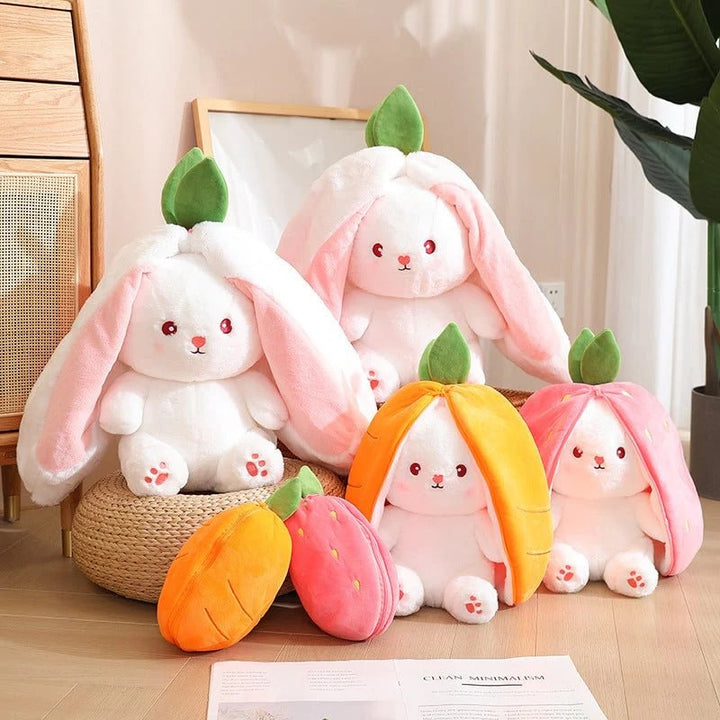 Unveil the Magic: Adorable Carrot Rabbit Plush Toy with a Surprise!