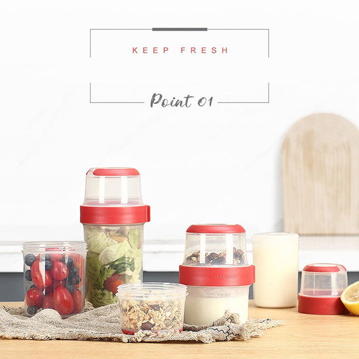 Rely on Superior Freshness with the Fresh-Keeping Food Container: Dual-Purpose, Odor-Free, and Travel-Ready!