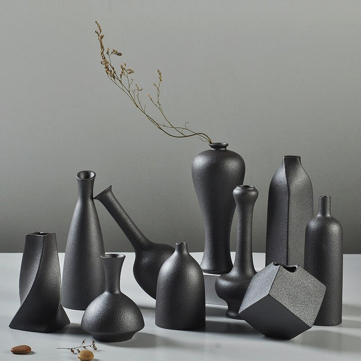 Elevate The Look of Your Space with the Timeless Elegance of the Black Glaze Vase!