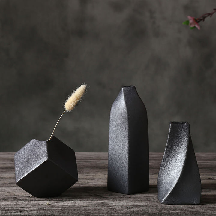 Elevate The Look of Your Space with the Timeless Elegance of the Black Glaze Vase!