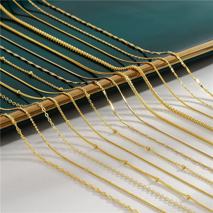 Radiant Elegance: Transform Your Look with Our Exquisite 18K Gold Plated Necklaces!