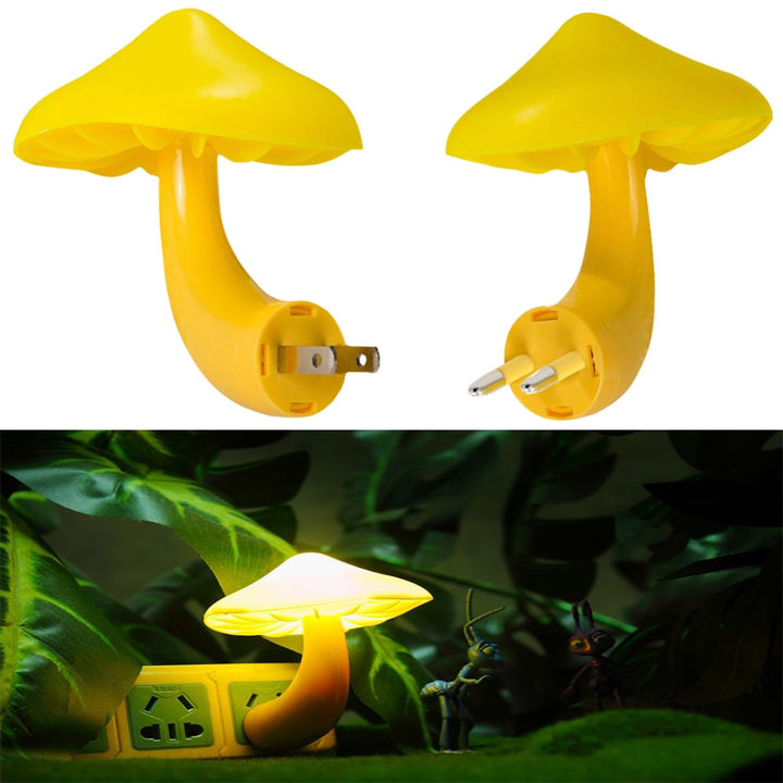 Create a Cozy Atmosphere with the LED Night Light Mushroom Wall Socket Lamp