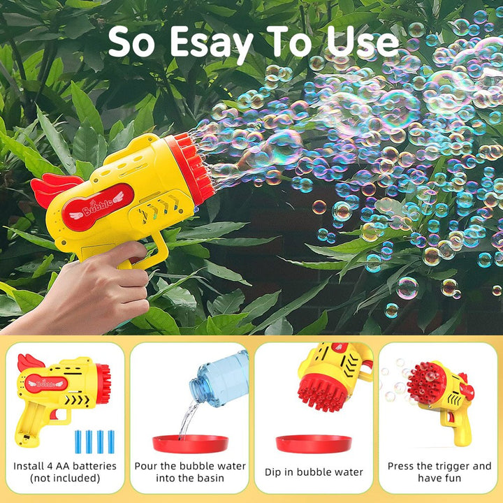 Blast Your Way into Fun with the Bubble Gun Electric Automatic Soap Rocket!