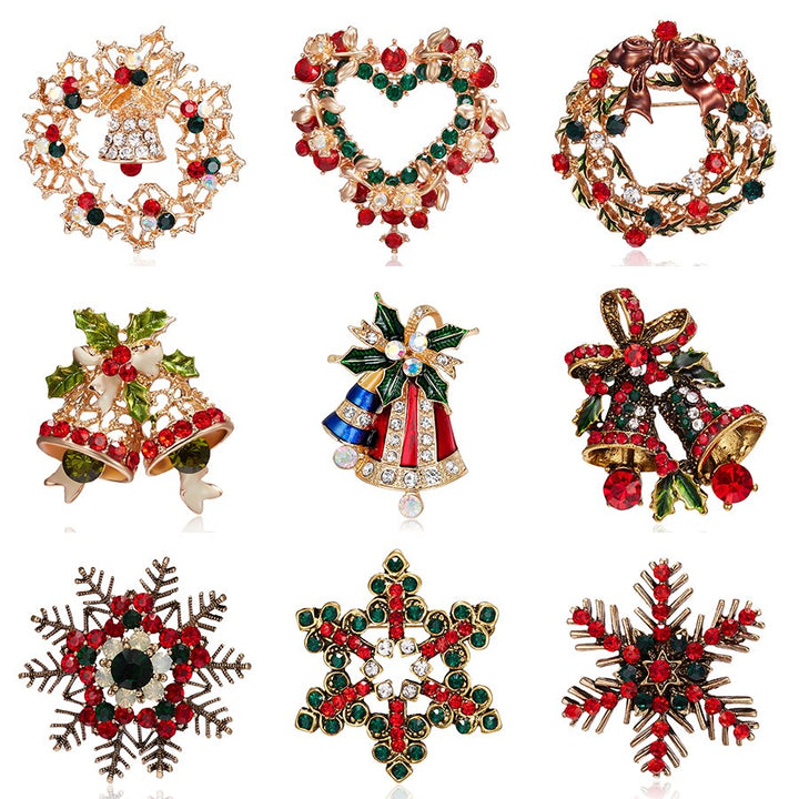 Spread Christmas Joy with Enamel Brooch Pin - Perfect Holiday Gift!