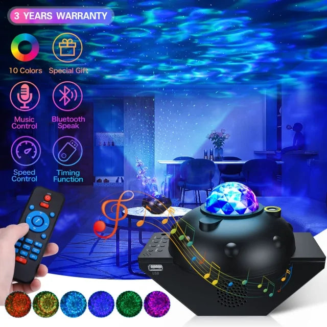 Transform Your Space with the Northern Lights Galaxy Projector: A Mesmerizing 4-in-1 Experience!