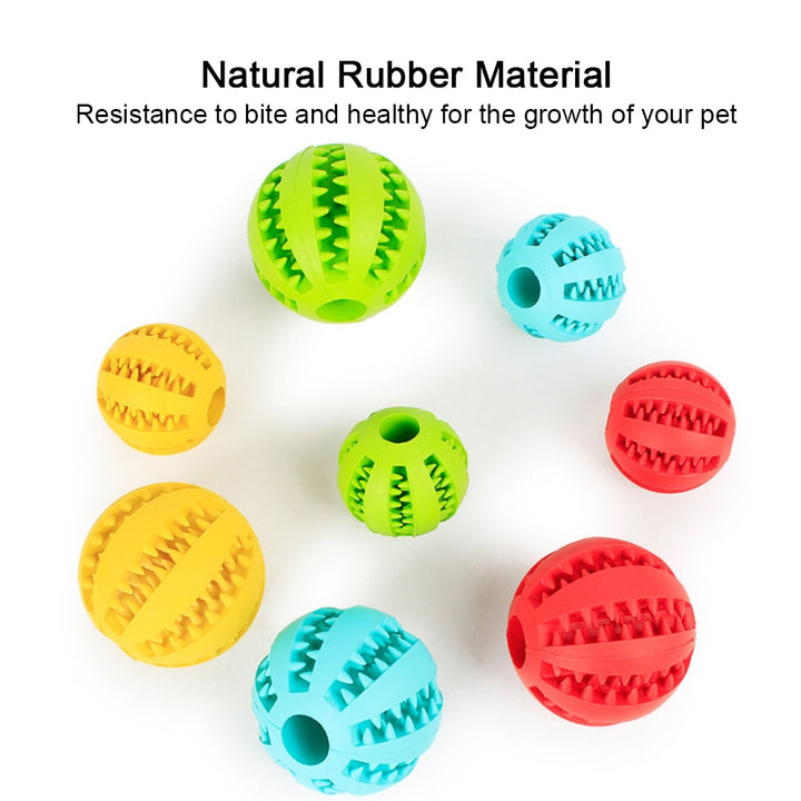 Keep Your Pup Active and Happy with Rubber Balls Chewing Pet Toys!