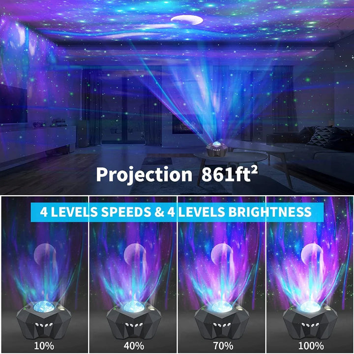 Transform Your Space with the Northern Lights Galaxy Projector: A Mesmerizing 4-in-1 Experience!